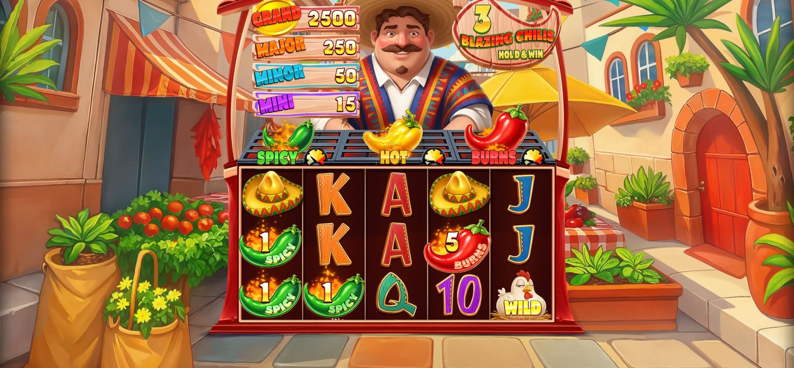 3 Blazing Chilis: Hold & Win