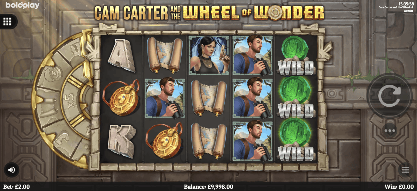 Cam Carter and the Wheel of Wonder Slot Game