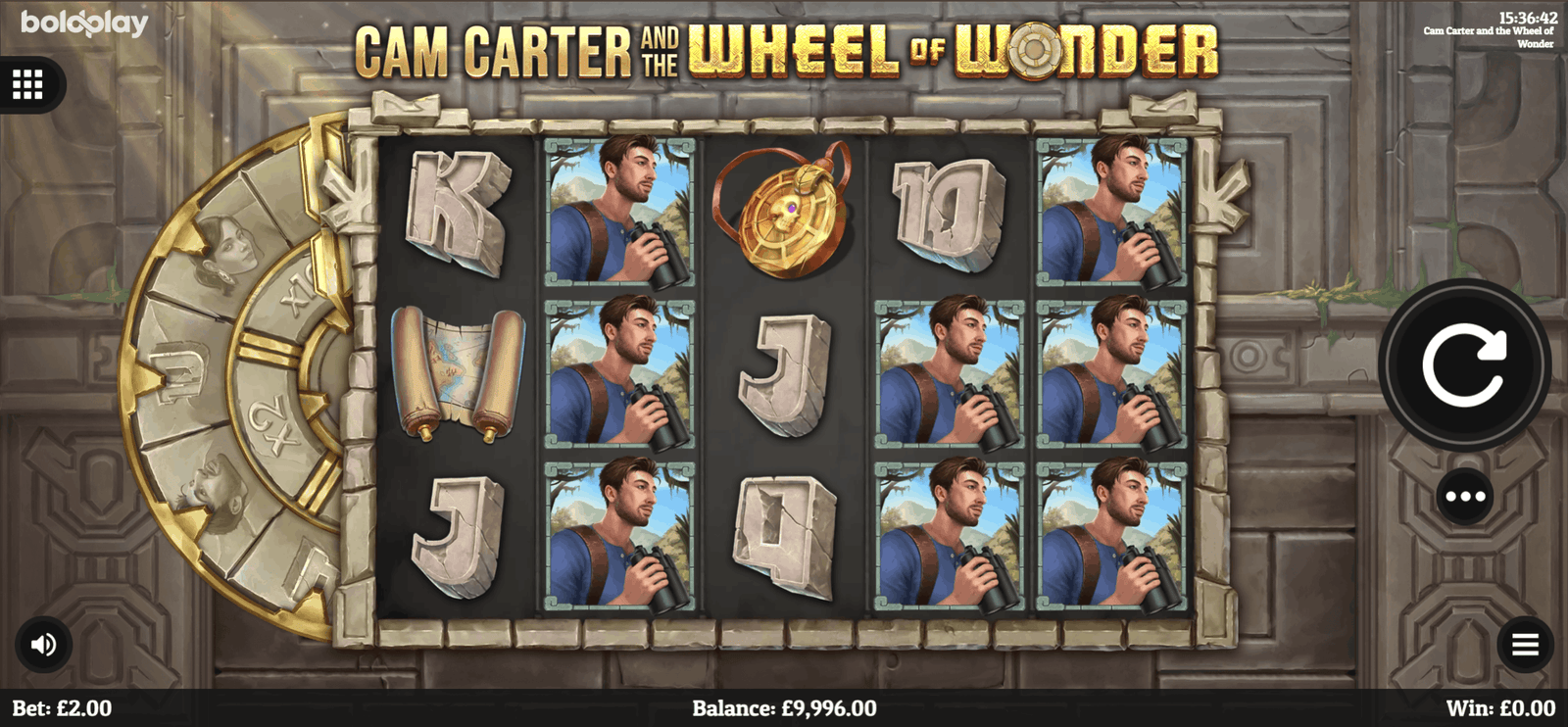 Cam Carter and the Wheel of Wonder Slot Game