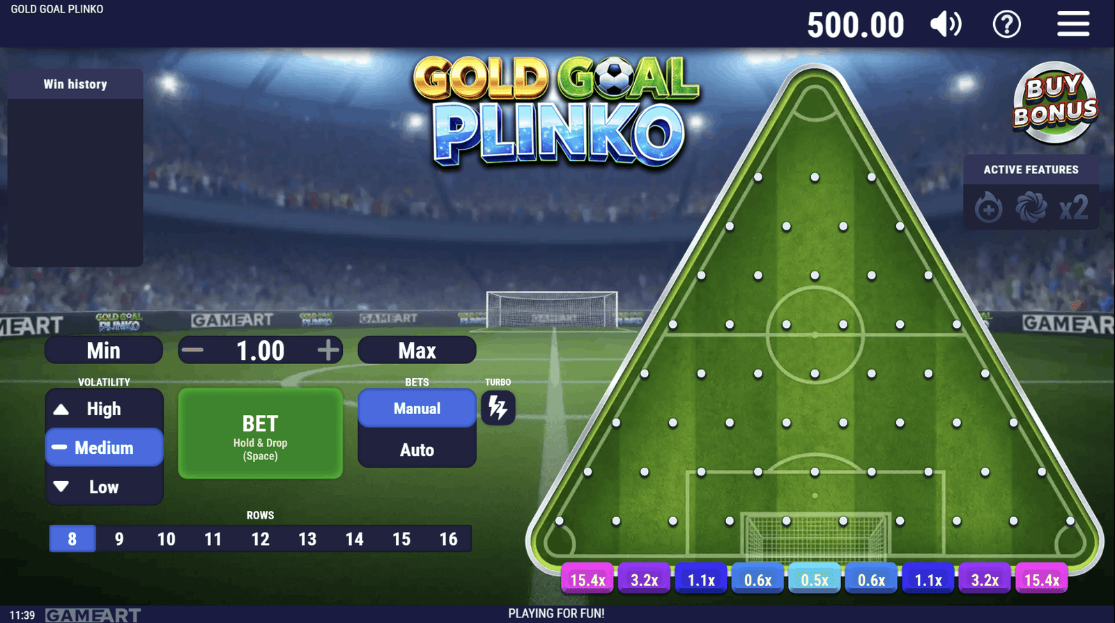 Gold Goal Plinko