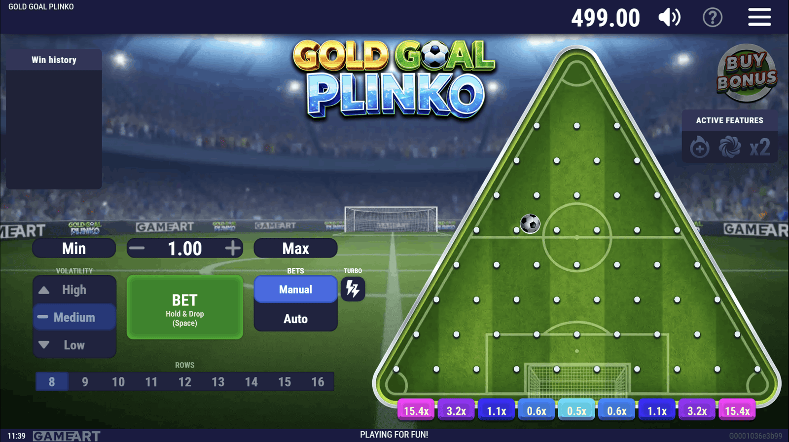 Gold Goal Plinko