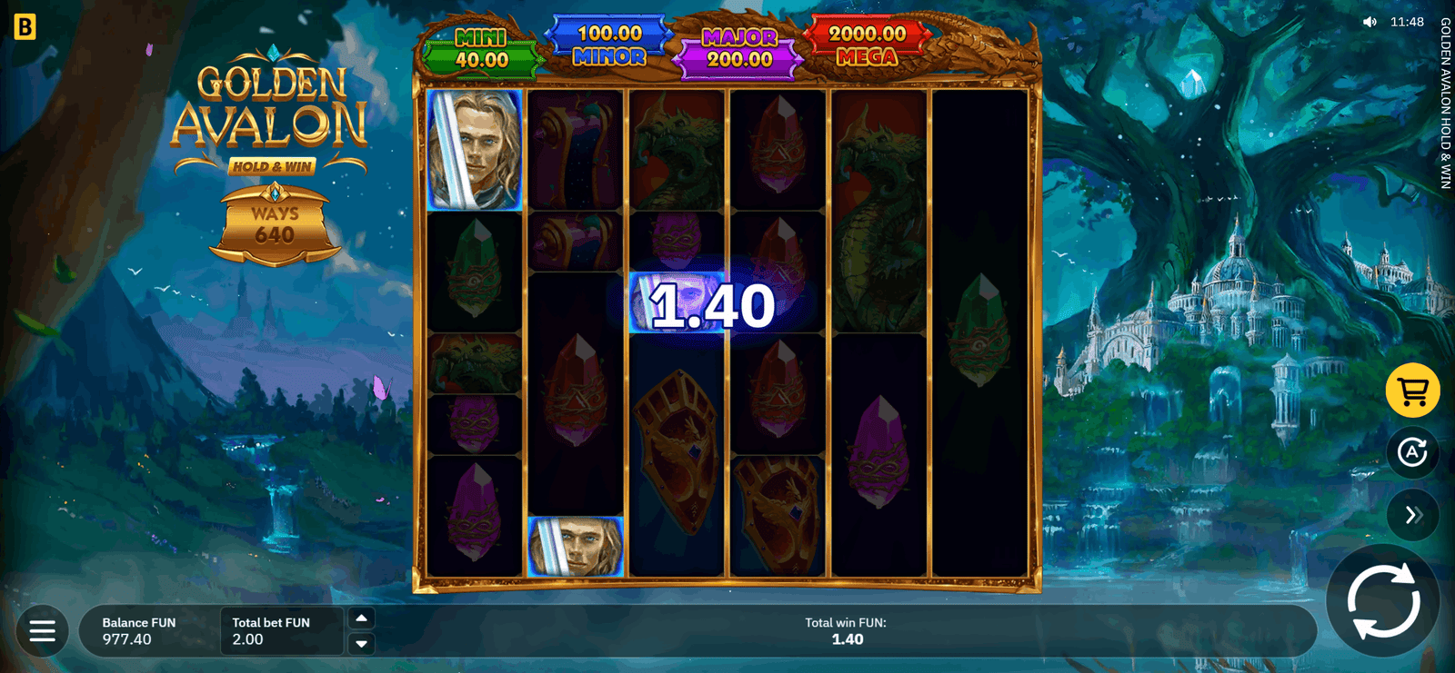 Golden Avalon Hold and Win